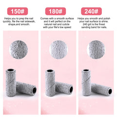 Cellentool bandes meulage grain 180 pour une surface lisse sur ongles naturels.