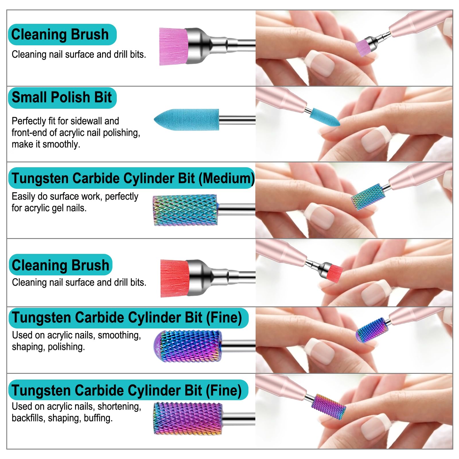 Cellentool forets ongles carbure tungstène 3 pièces, travail rapide et robuste.