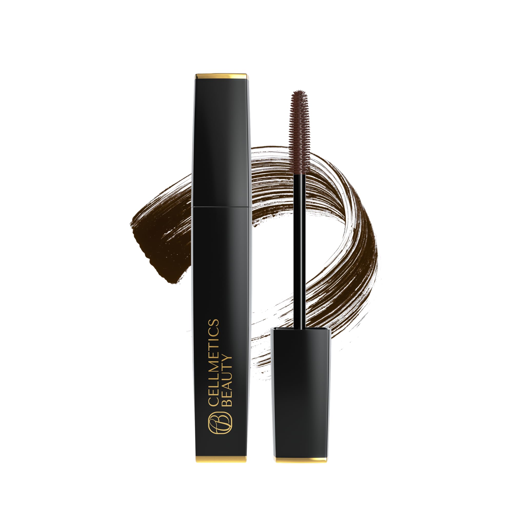 Cellmetics Mascara avec brosse ergonomique pour une application précise et confortable.
