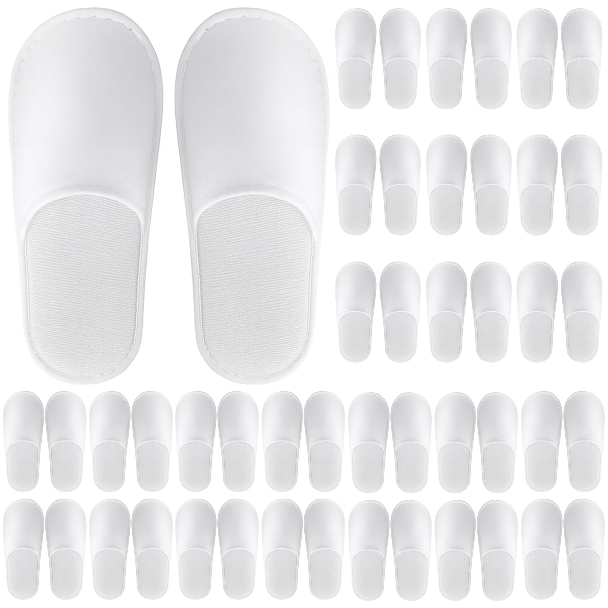 Chaussons jetables Celmuron en peluche blanc, confort immédiat pour les invités.