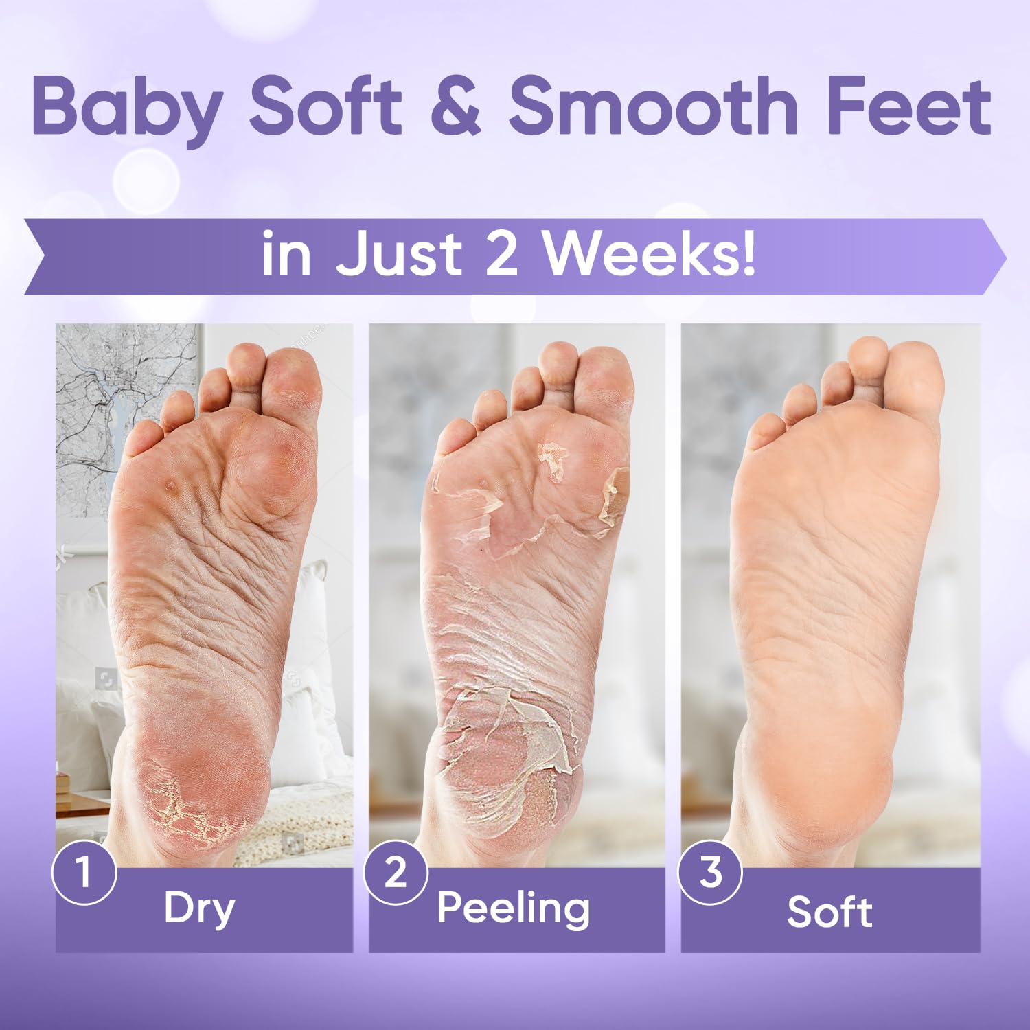 Résultats possibles: pieds plus lisses après utilisation.