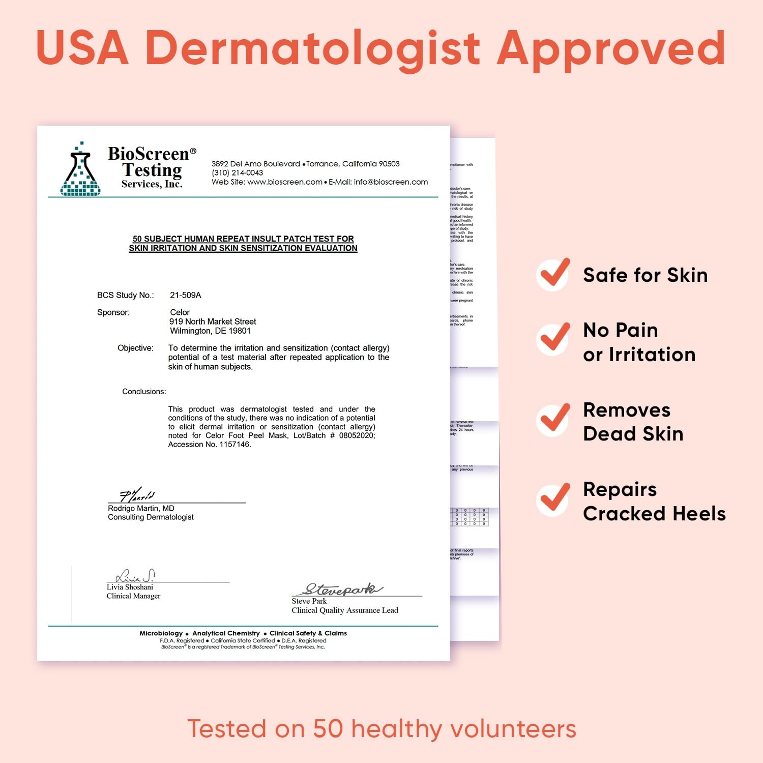 CÉLOR Masque pieds – exfoliation douce pour éliminer les peaux sèches.