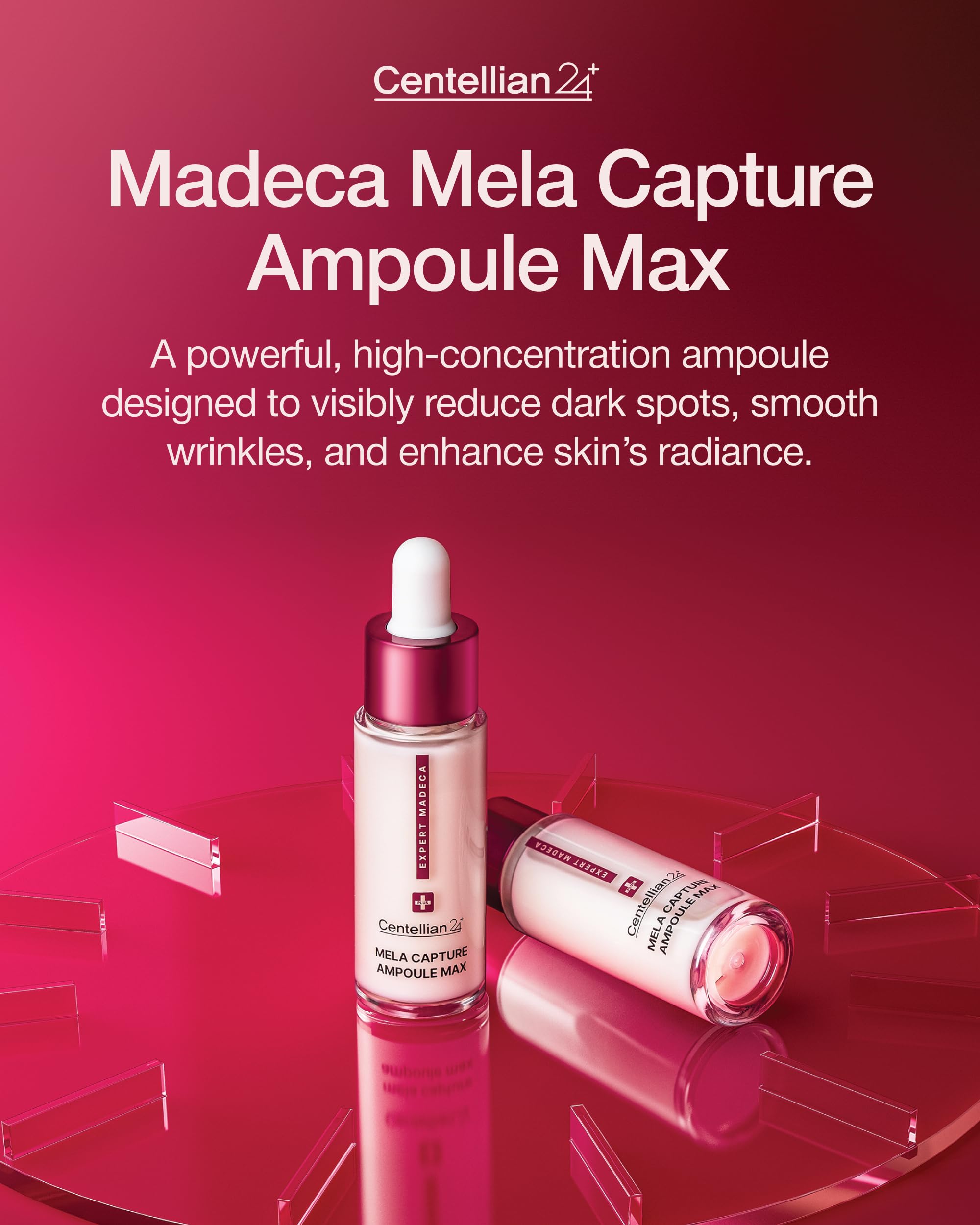 CENTELLian 24 Expert Madeca Mela Capture Ampoule Max, flacon pratique pour dosage précis et hydratation durable