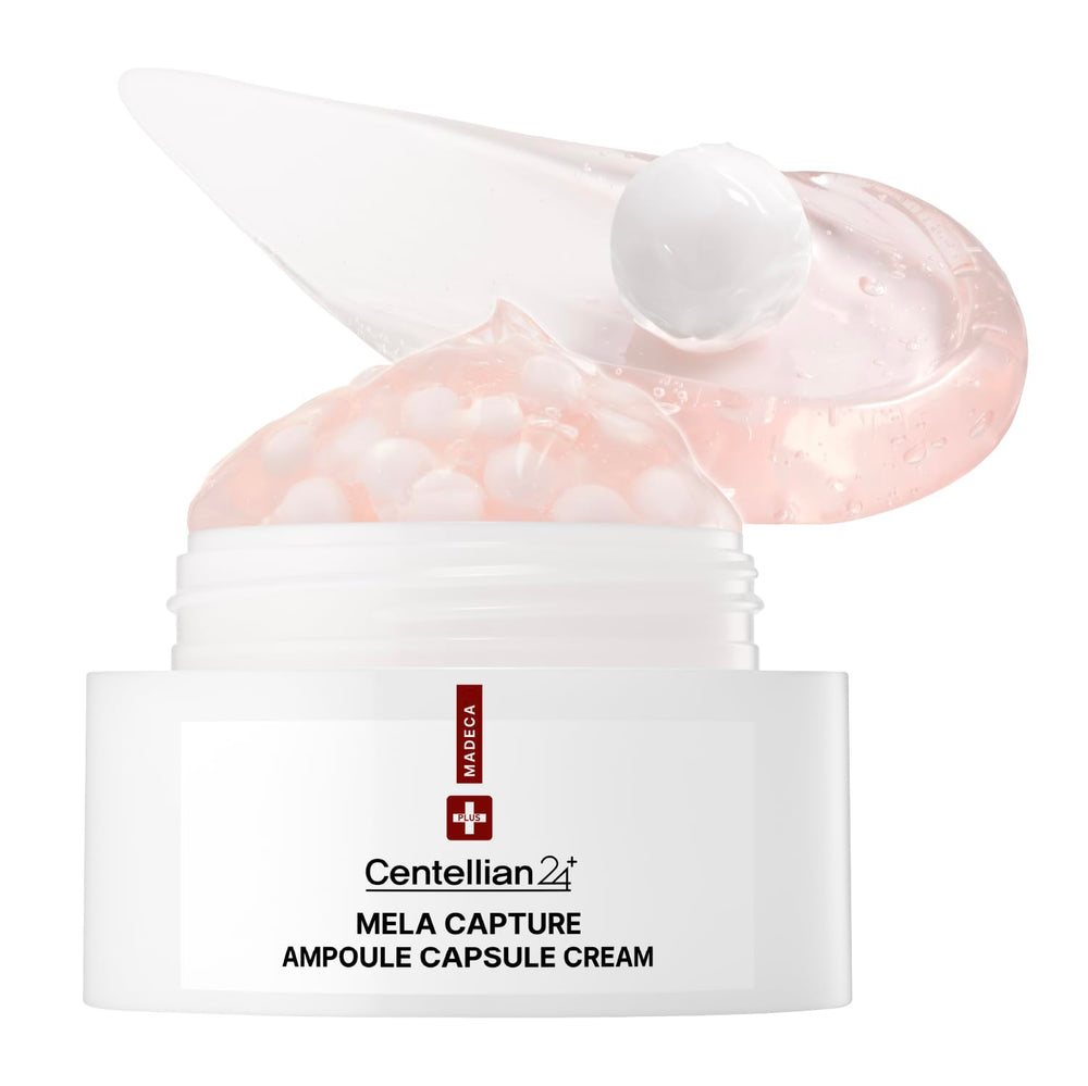CENTELLIAN 24 Madeca Mela Capture Ampoule montrant les capsules pour un teint lumineux.