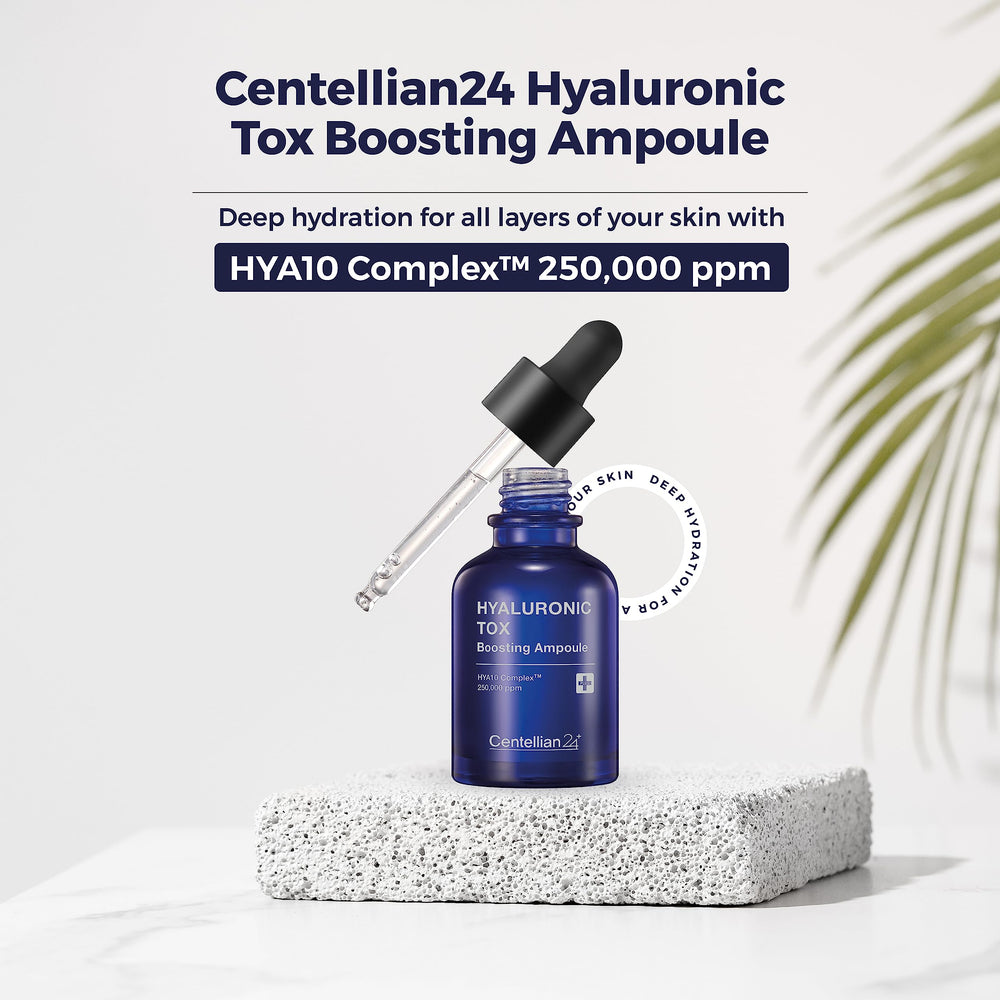 Centellian24 complexe HYA10, dix types d'acide hyaluronique pour peau hydratée.