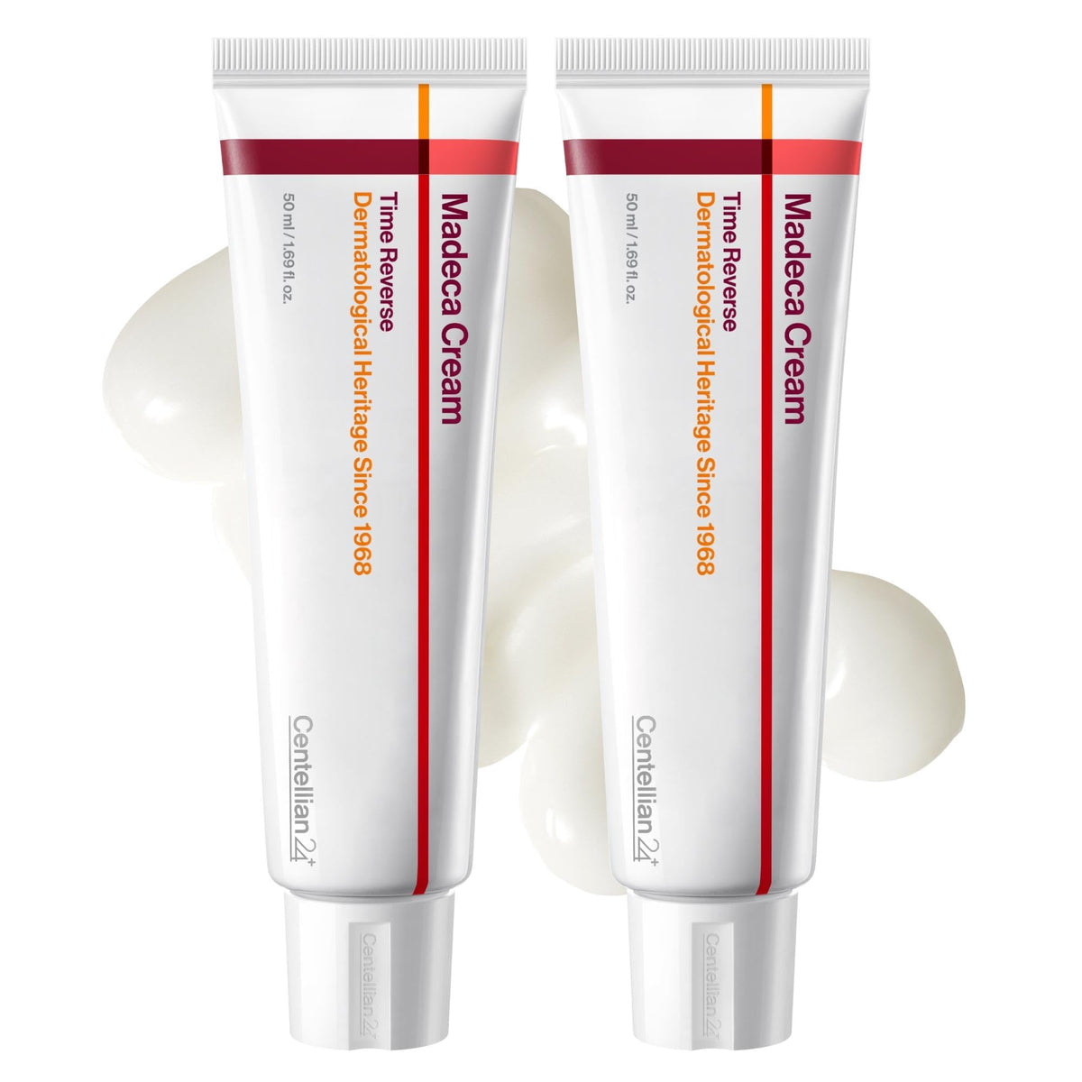 CENTELLIAN 24 Madeca Cream Time Reverse – bouteille duo pour hydratation durable.