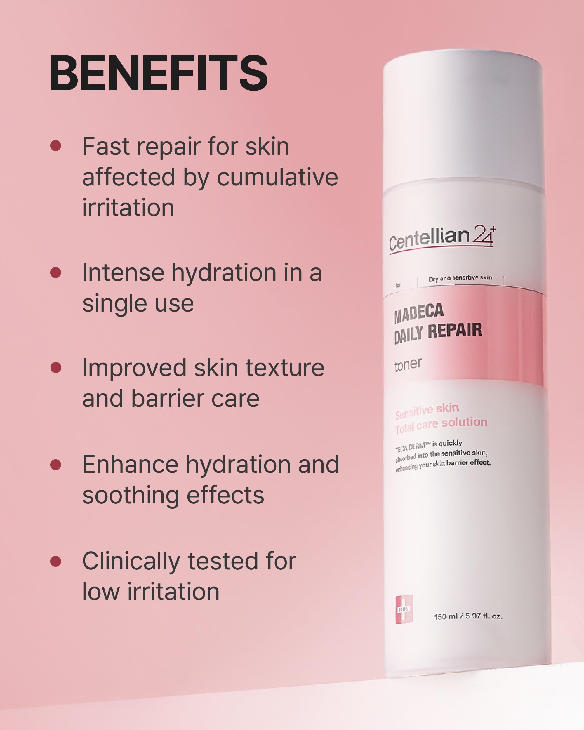 Hydratation intensive adaptée à une routine quotidienne avec CENTELLIAN24.