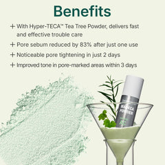 Texture poudre micro-flocon CENTELLIAN 24 Madeca arbre à thé AC sur la peau