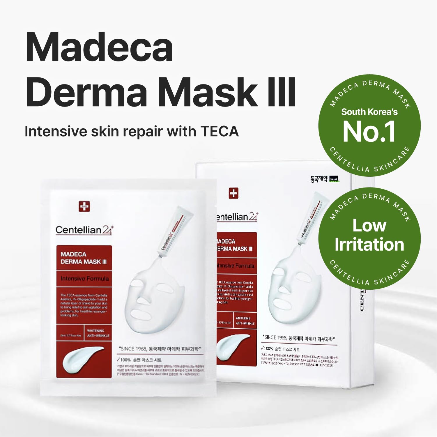 Set de soin coréen premium avec masques coton pour une absorption optimale.