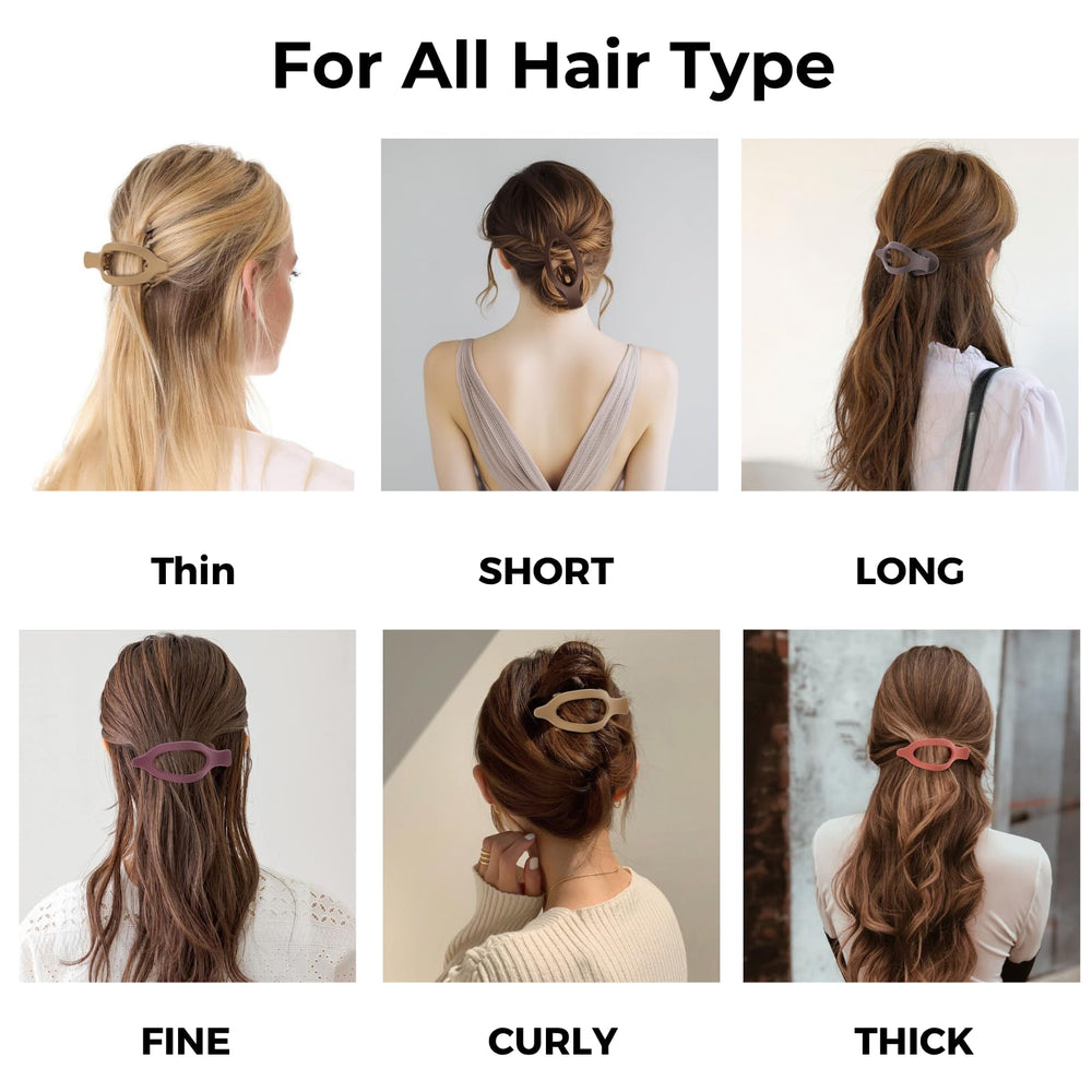 Pinces CENTSTAR gris, vue latérale, parfaites pour demi-queue et demi-chignon.