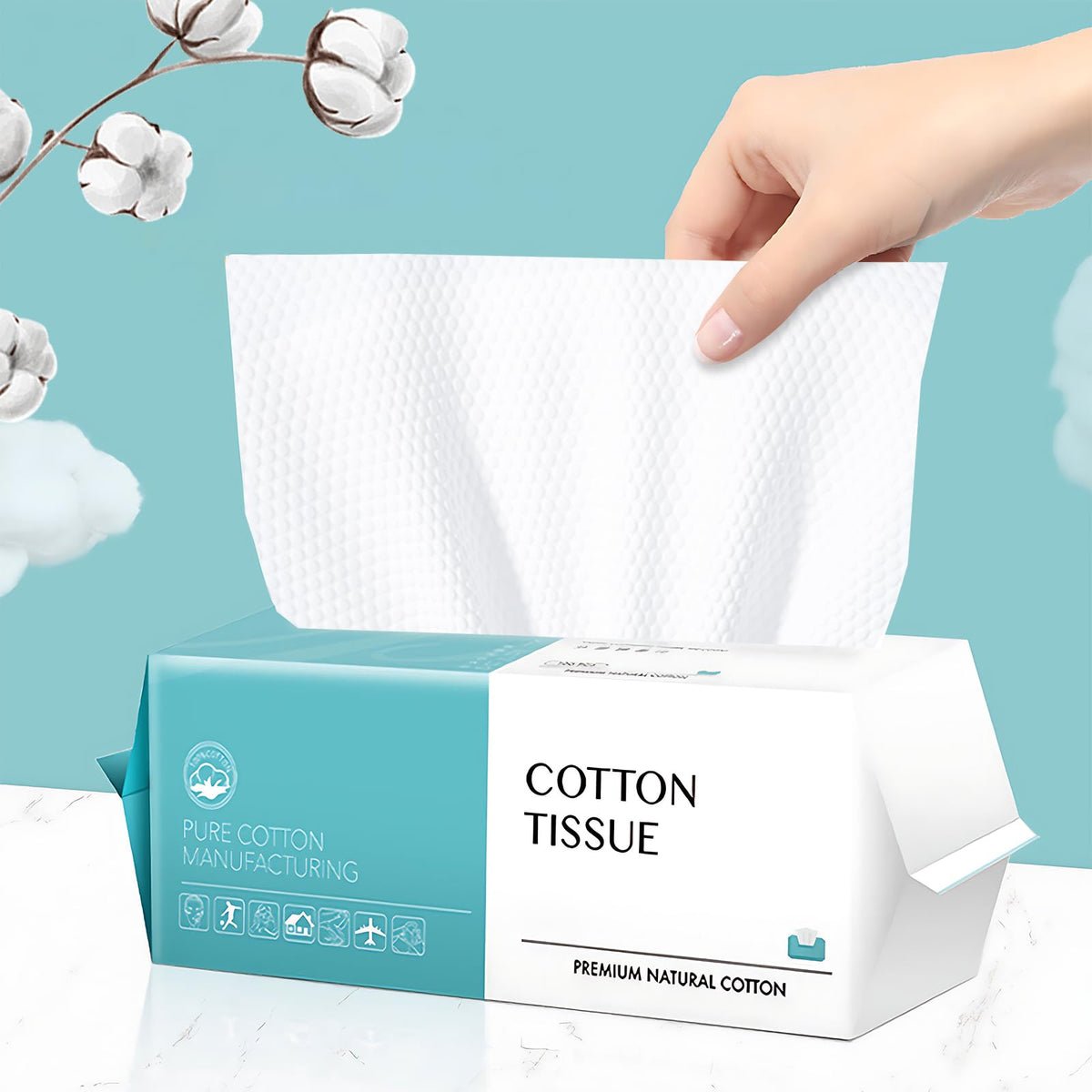 Lingettes visage CenYouful jetables 100 pièces pour nettoyage doux et efficace.