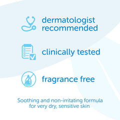 Ceramedx: rinçage avec eau claire, peau sans résidu.