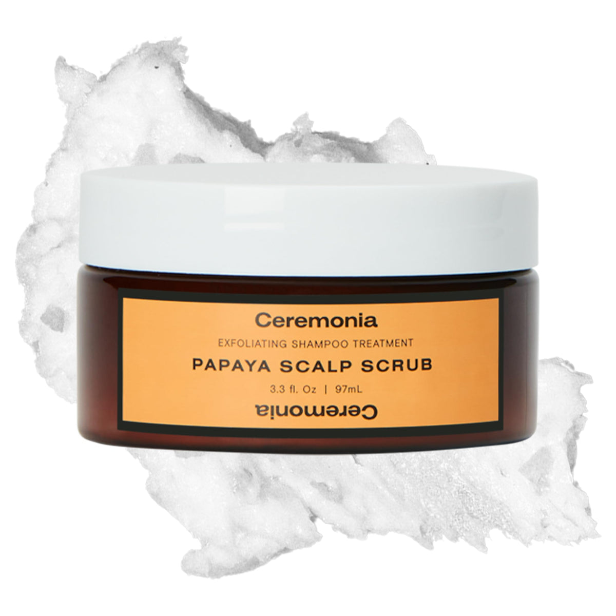 Ceremonia Papaye Scrub, bouteille prête à exfolier en douceur le cuir chevelu.