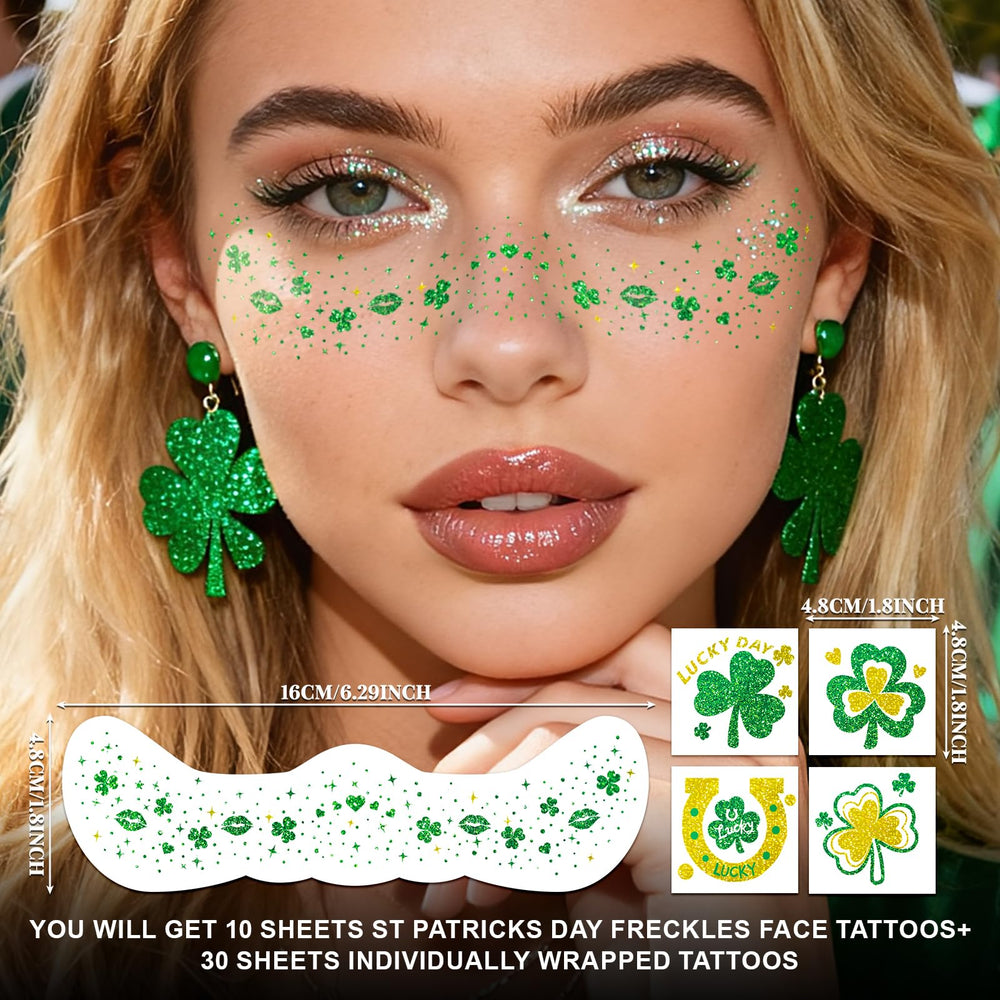 Tatouages-corps brillants Cerlaza Saint-Patrick pour une touche lumineuse.
