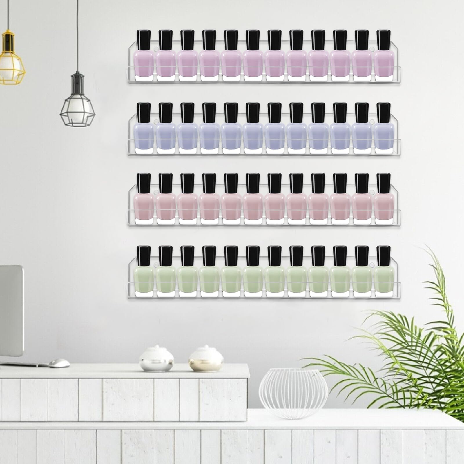 Étagère transparente Cerpourt — rangement polyvalent pour cosmétiques et outils.