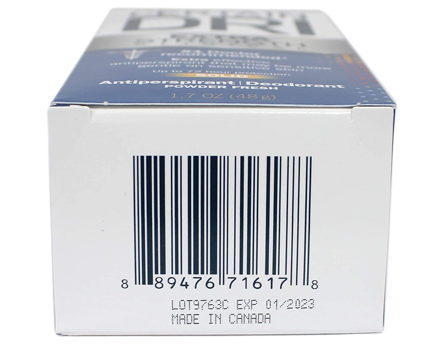 Format pratique 1,7 oz pour usage quotidien avec Certain Dri.