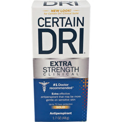 Certain Dri bâton antiperspirant en emballage, offre sécheresse durable et protection longue durée