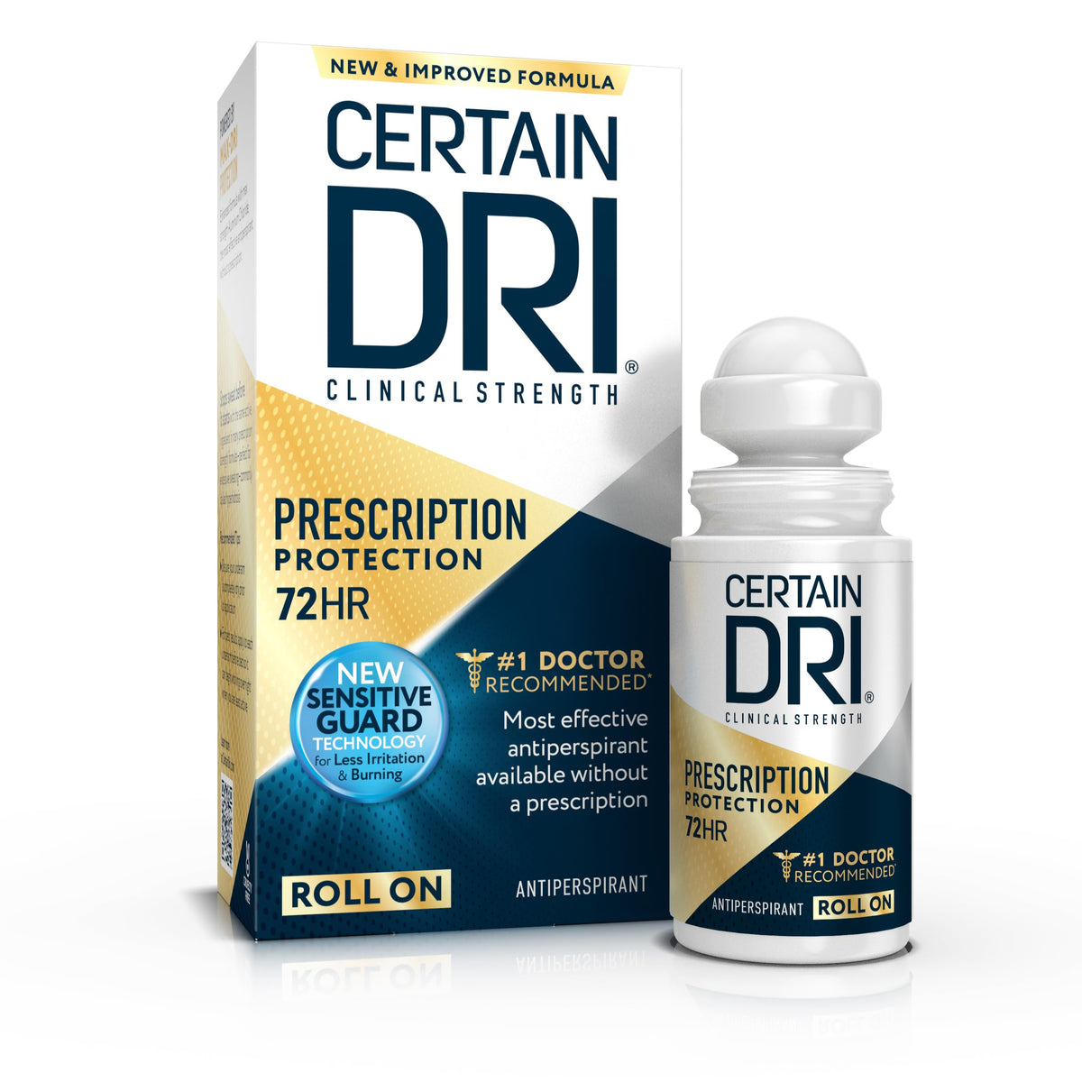 Certain Dri - Bouteille roll-on, protection longue durée.