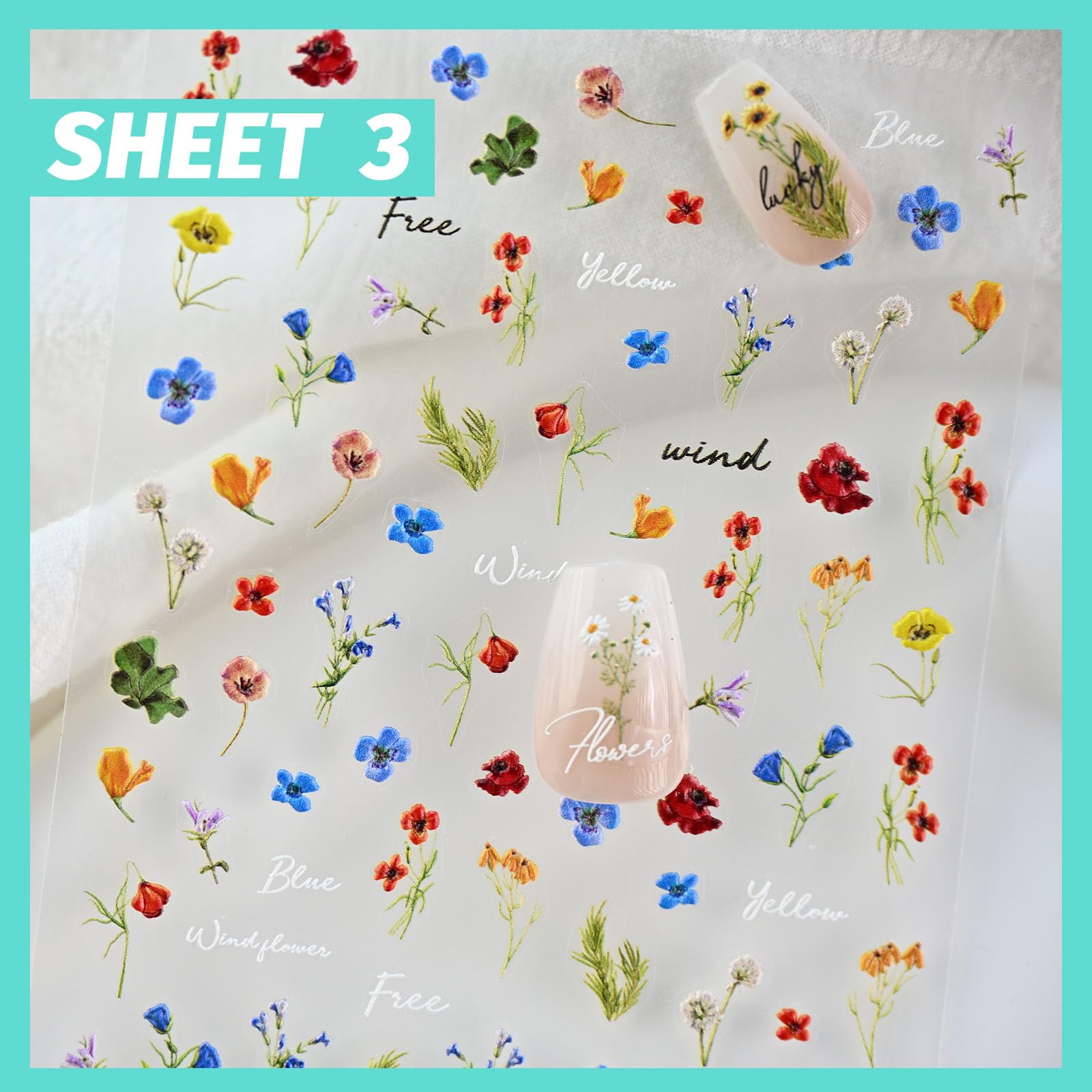 Application simple des stickers fleurs sur les ongles