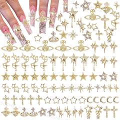 CESUSME charme doré pour ongles Étoile, éclat scintillant et look élégant.