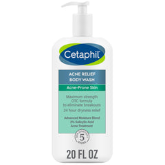 Cetaphil Gel Douche Anti-Acné – bouteille, hydratation 24h et exfoliation douce.