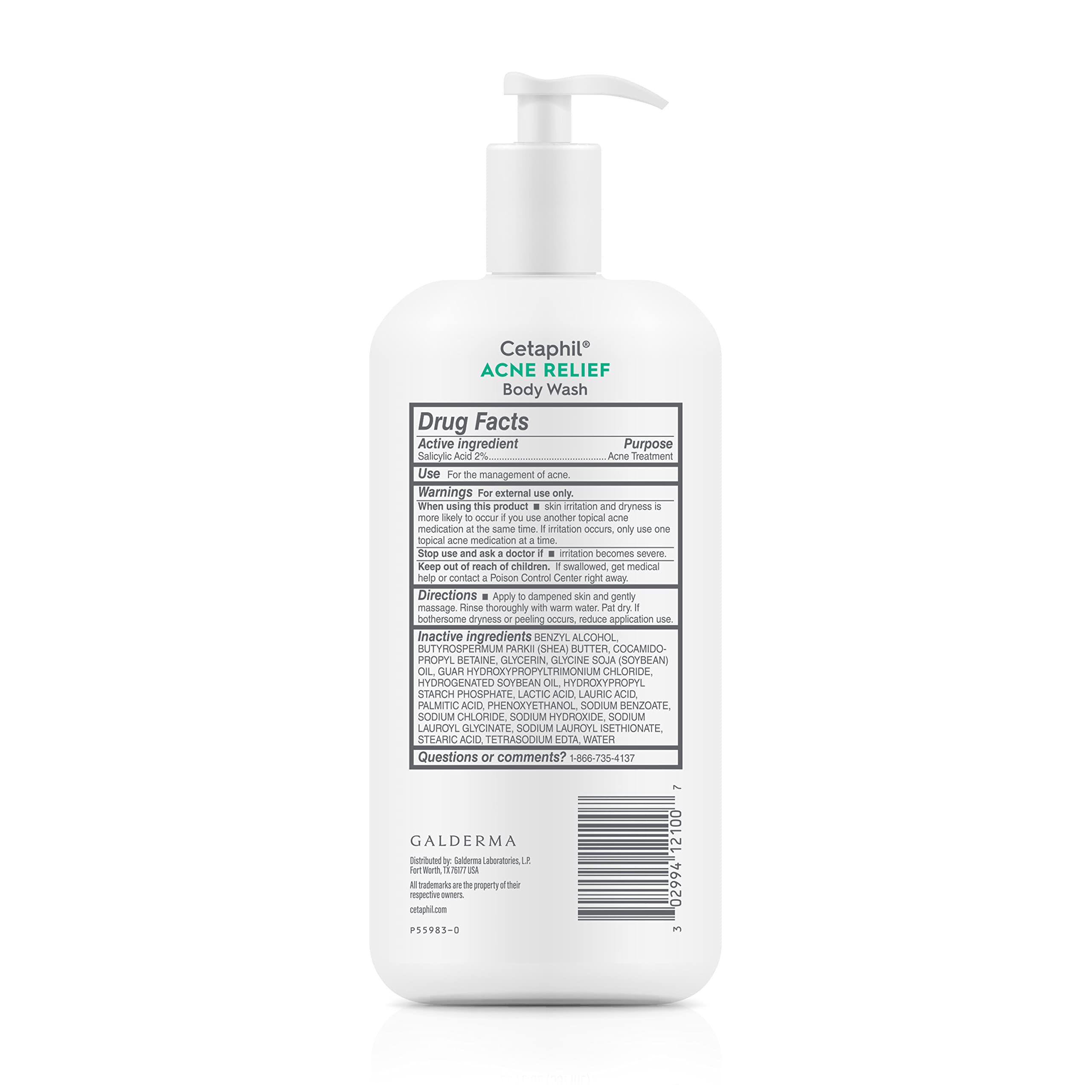 Cetaphil Gel Douche Anti-Acné – pompe pratique et dosage facile.