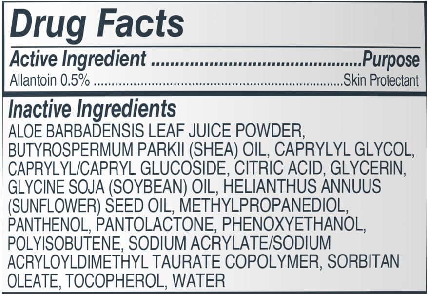 Étiquette Allantoïne et Aloe, Cetaphil offre protection et apaisement.