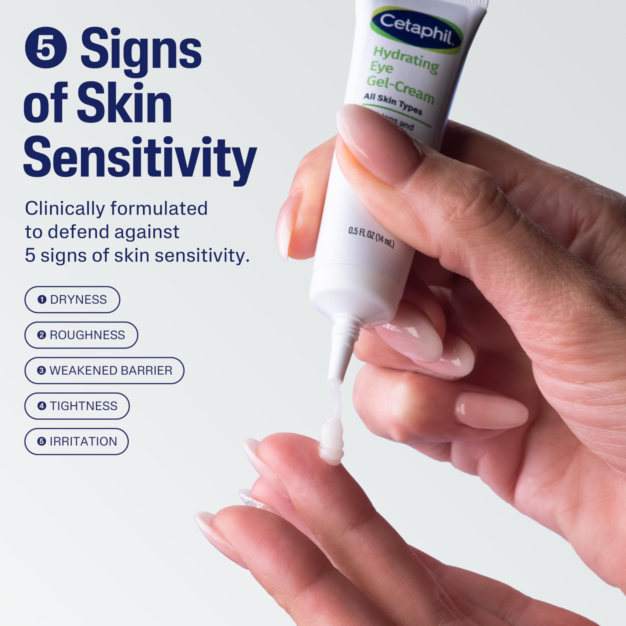Cetaphil application-rapide-yeux offre absorption rapide sans sensation lourde.
