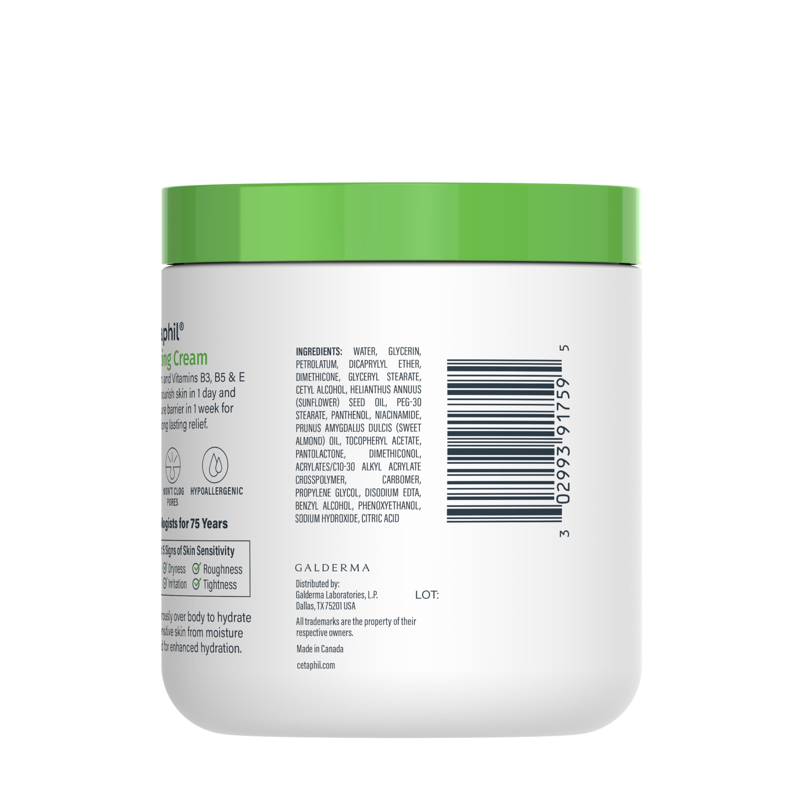 Peau douce et souple après l’application de Cetaphil.