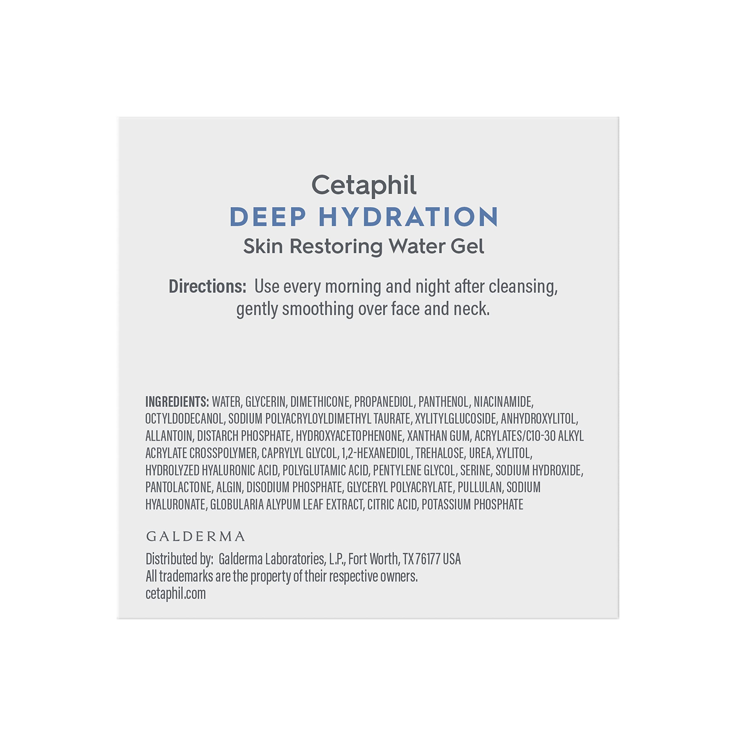 Gel Cetaphil Deep Hydration – texture fraîche sur peau