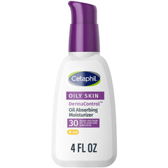 Bouteille Cetaphil Dermacontrol avec fini mat et absorption d’huile.