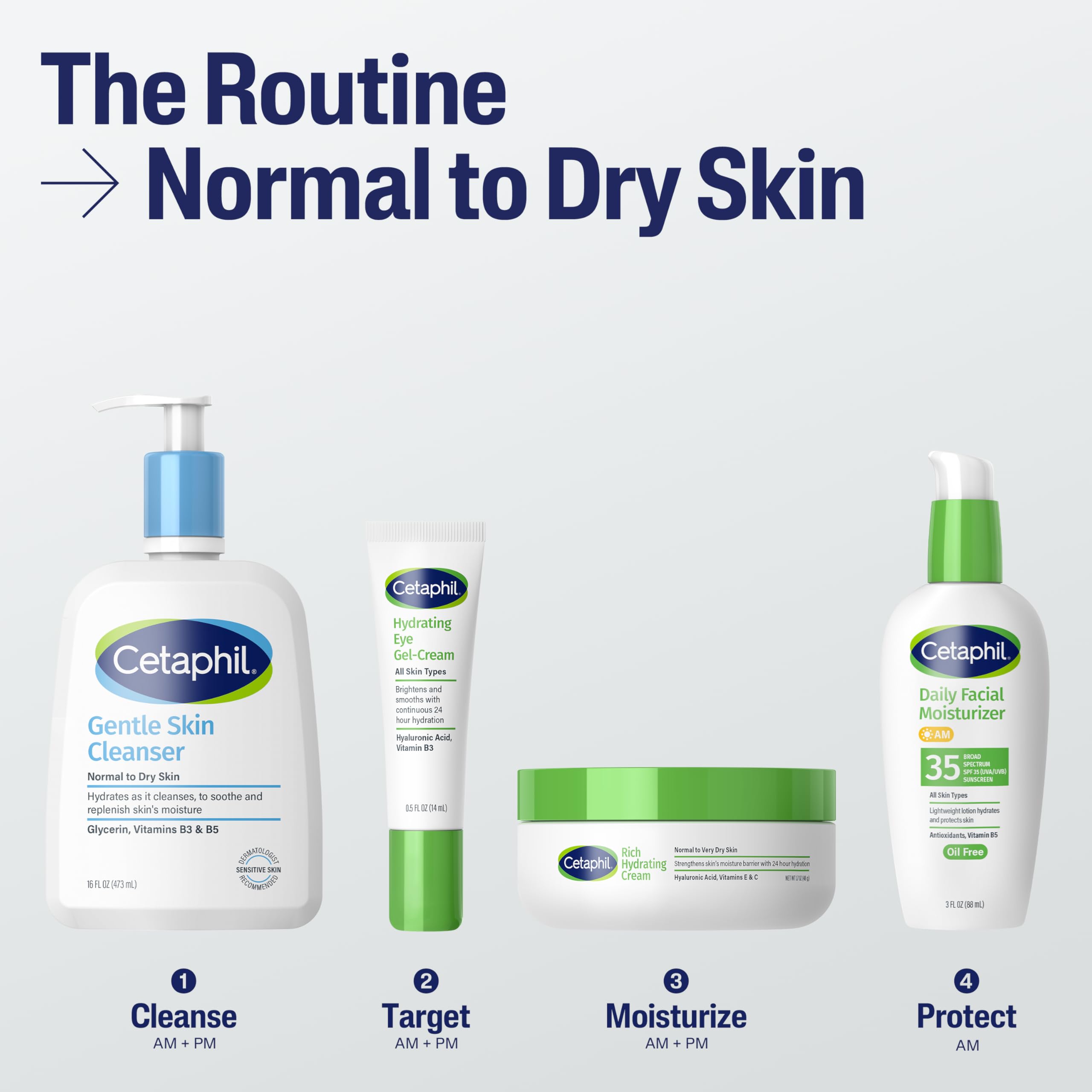 Cetaphil extrait-licorice apporte un éclat subtil autour des yeux.