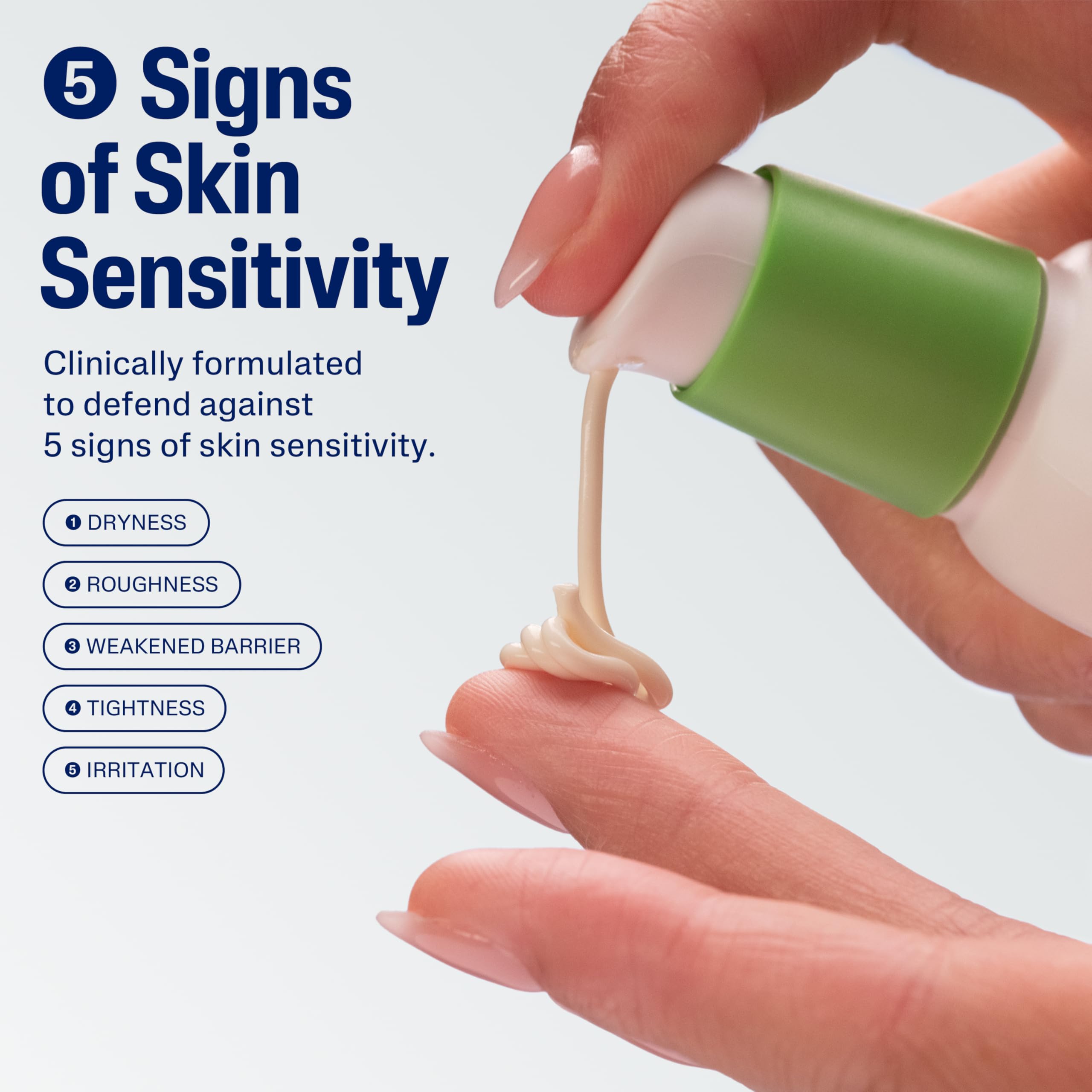 Formule sans fragrance Cetaphil pour peaux sensibles et reactives.