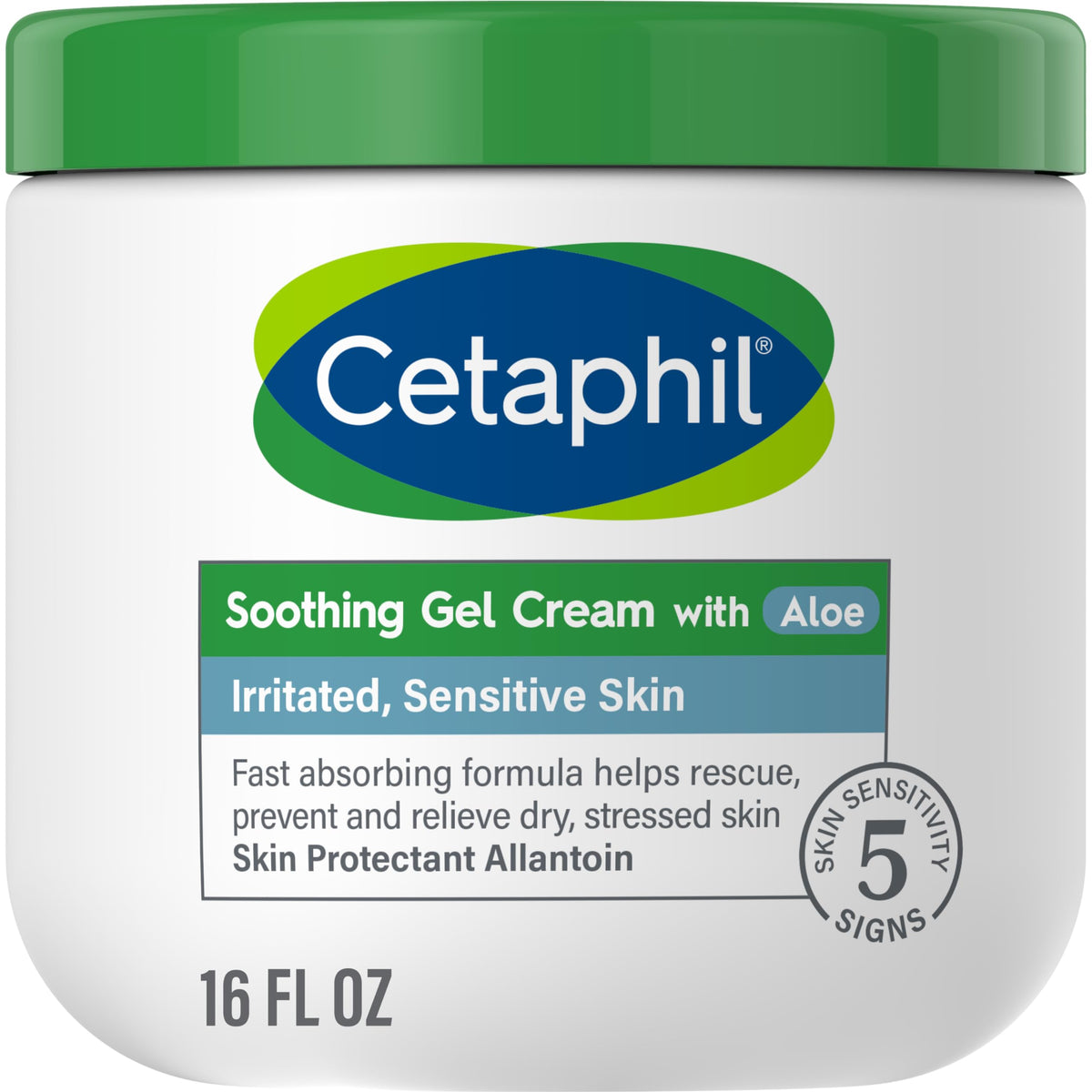 Bouteille Cetaphil Gel-Crème Apaisant Aloe, hydratation rapide pour peau sensible.