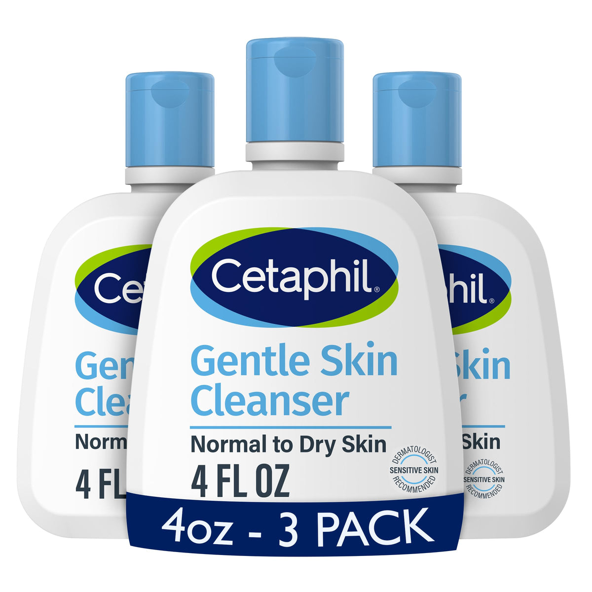 Cetaphil nettoyant doux pour la peau, bouteille visible, nettoie en douceur et hydrate la peau sensible.