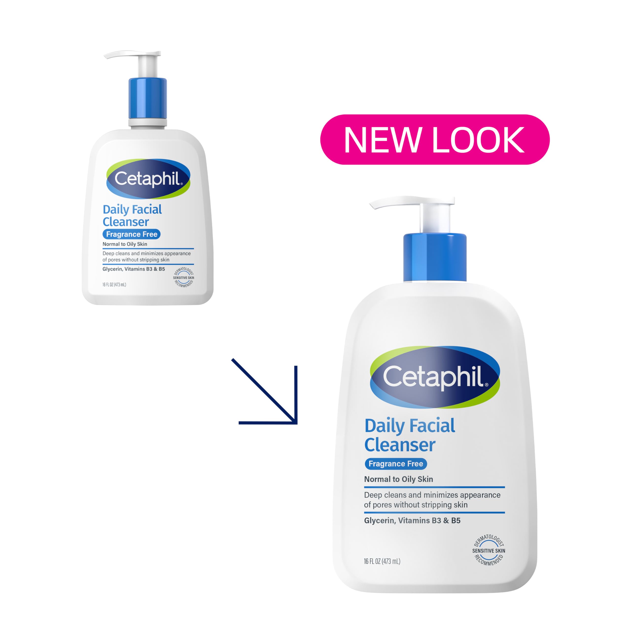 Cetaphil hydratation avec glycérine et panthénol, renforçant la barrière cutanée.