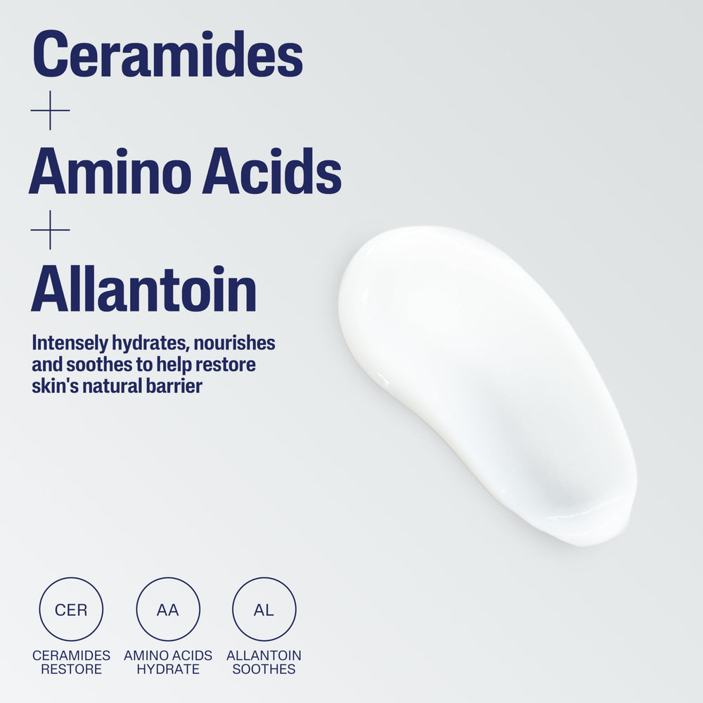 Peau sensible apaisée par Cetaphil Intensive Healing Lotion ceramides