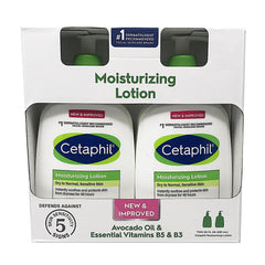 Application douce de la lotion Cetaphil, nourrissante et non grasse