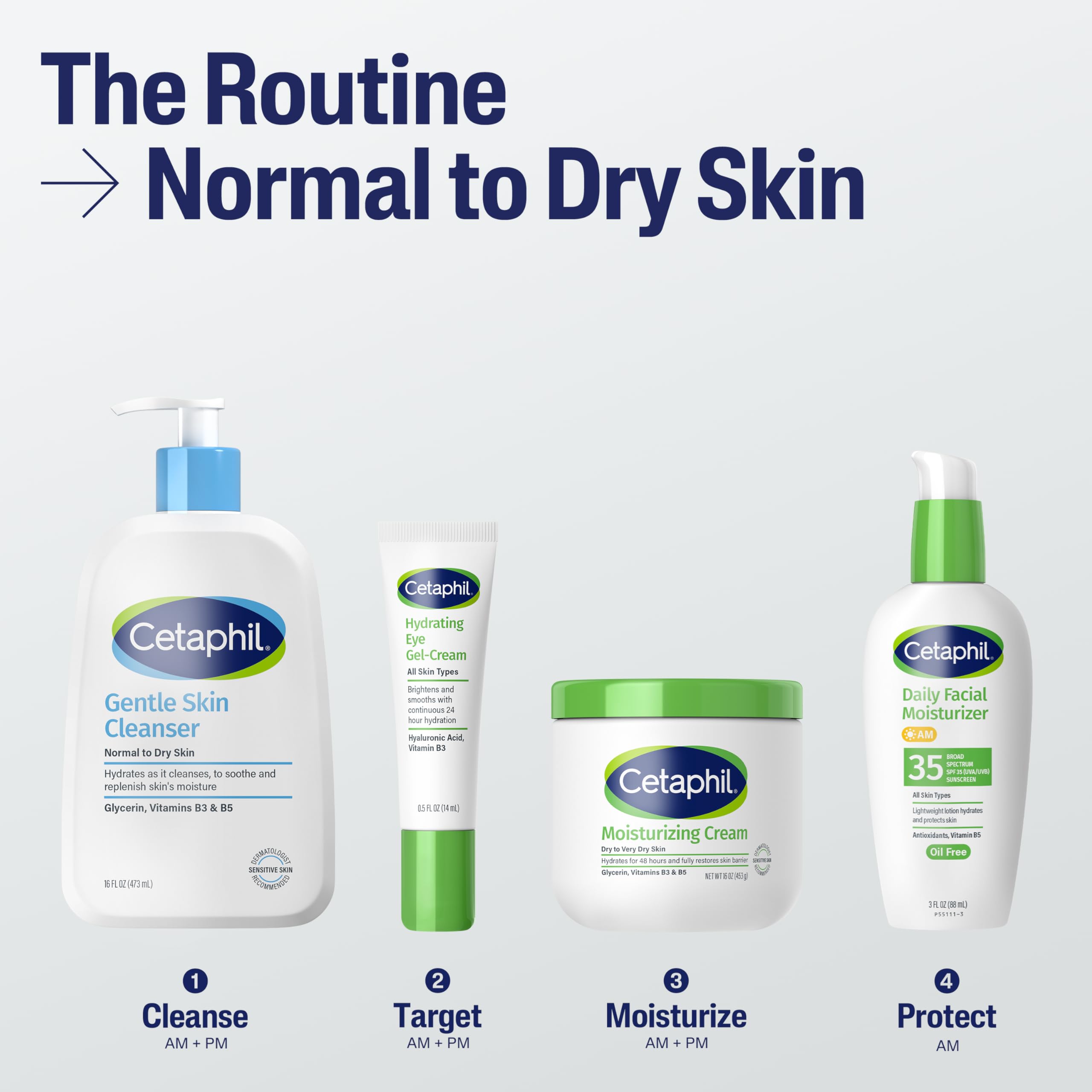 Cetaphil peau sensible hypoallergenique, formulation respectueuse et douce.