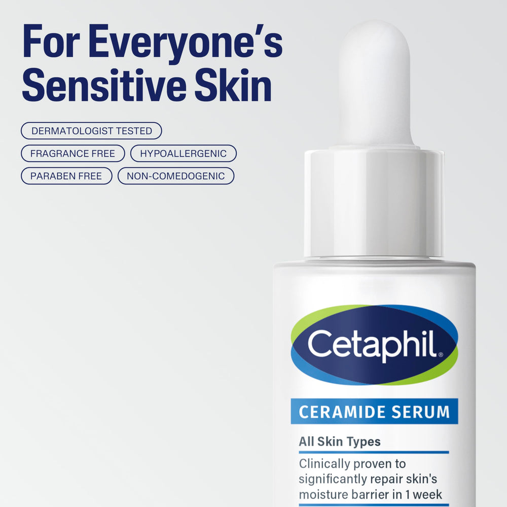Hydratation 48 heures et réparation de la barrière avec Cetaphil Ceramide Serum.