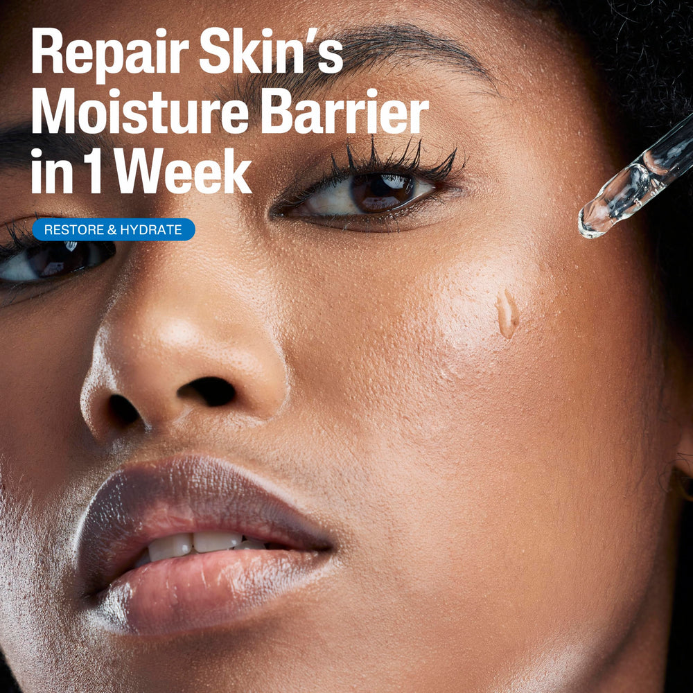 Application douce du Sérum Ceramide Cetaphil sur peau sensible, apaise et protège.