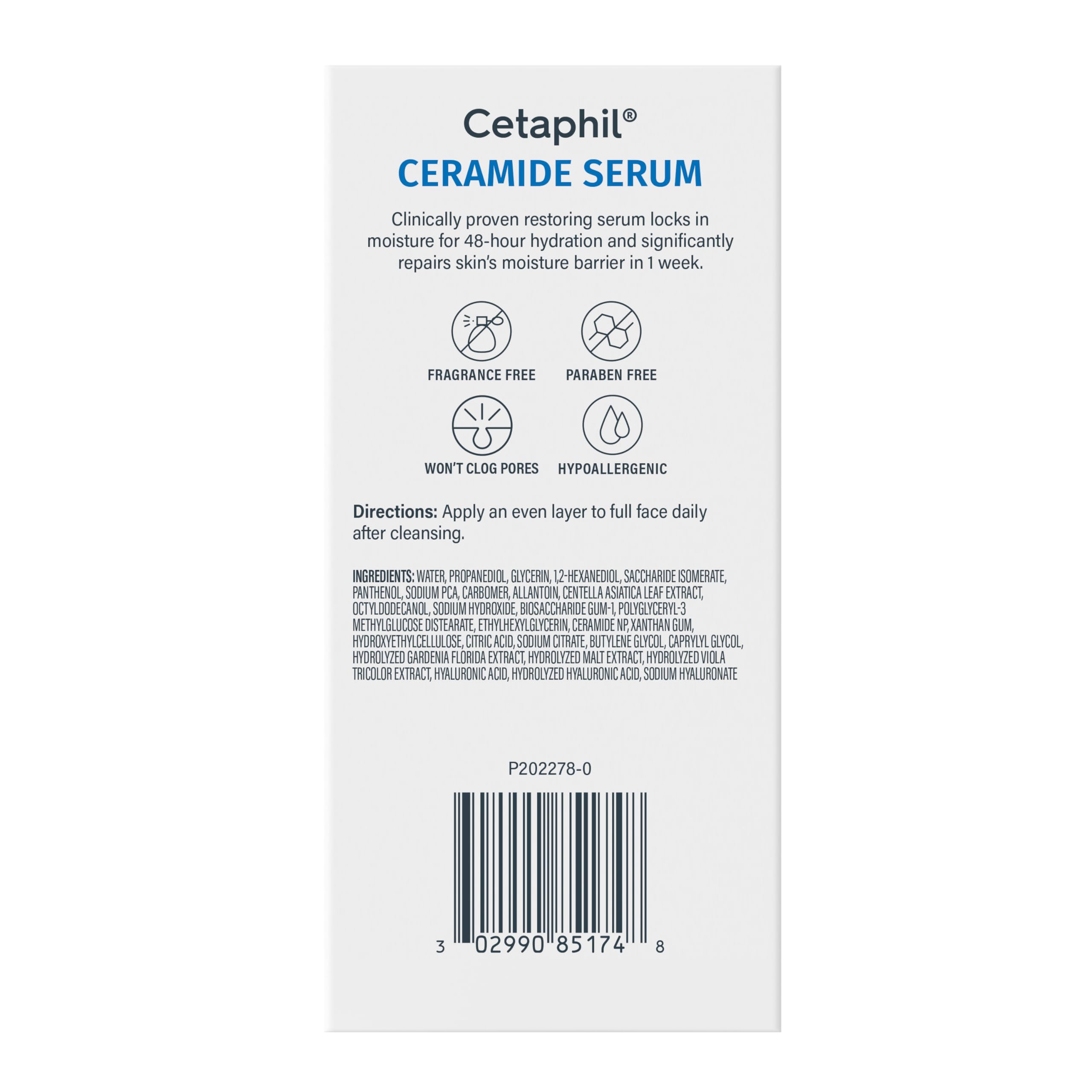 Intégration facile dans votre routine visage avec Cetaphil Ceramide Serum.