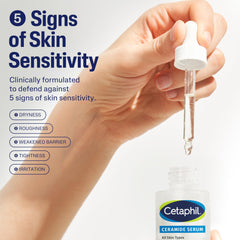 Texture légère du Cetaphil Ceramide Serum, non gras et adaptée aux peaux sensibles.