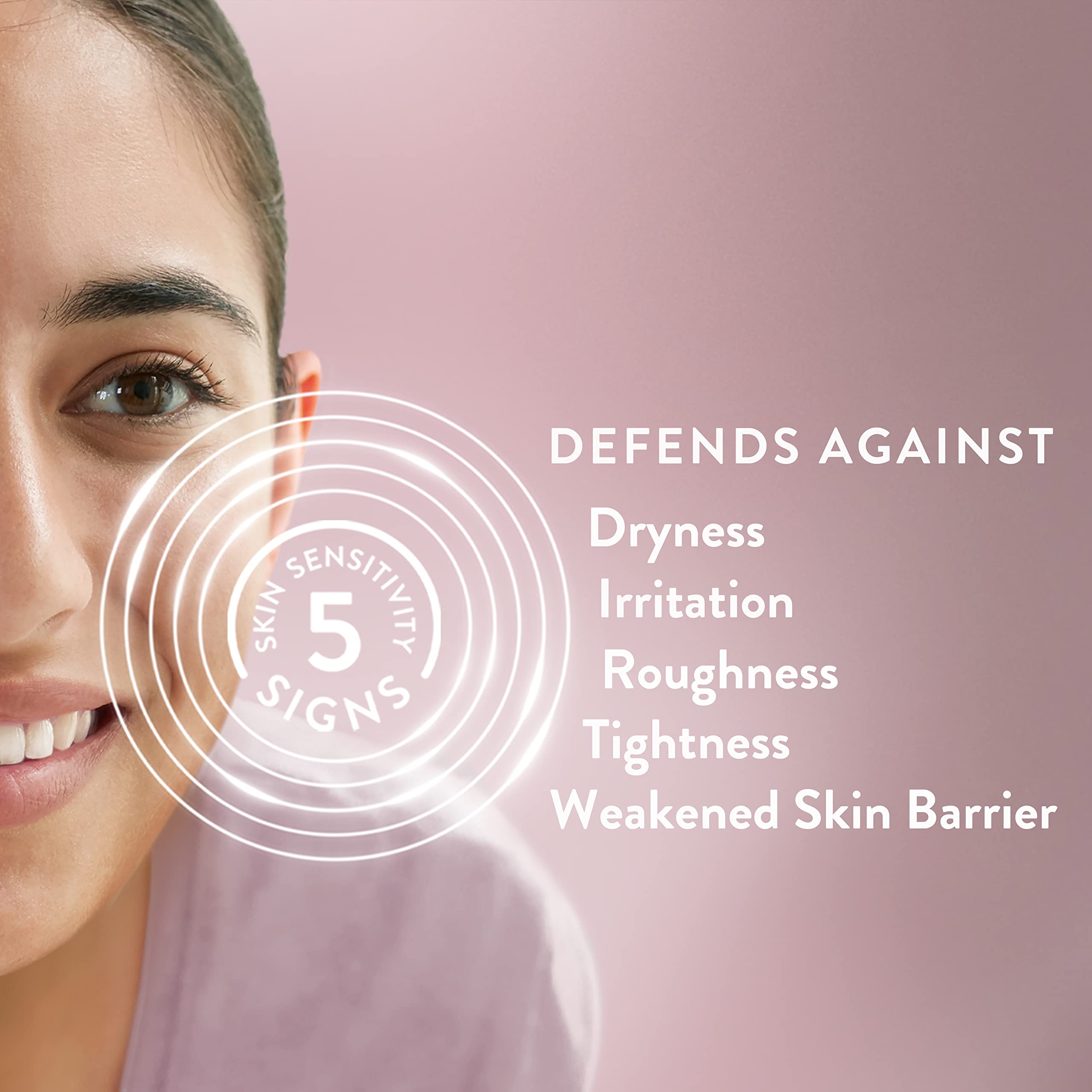 Application Journée: gouttes sur le visage pour teint lumineux avec le sérum Cetaphil.