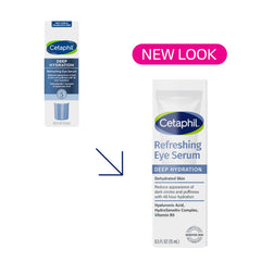 Sérum yeux Cetaphil avec applicateur silicone doux pour massage ciblé.
