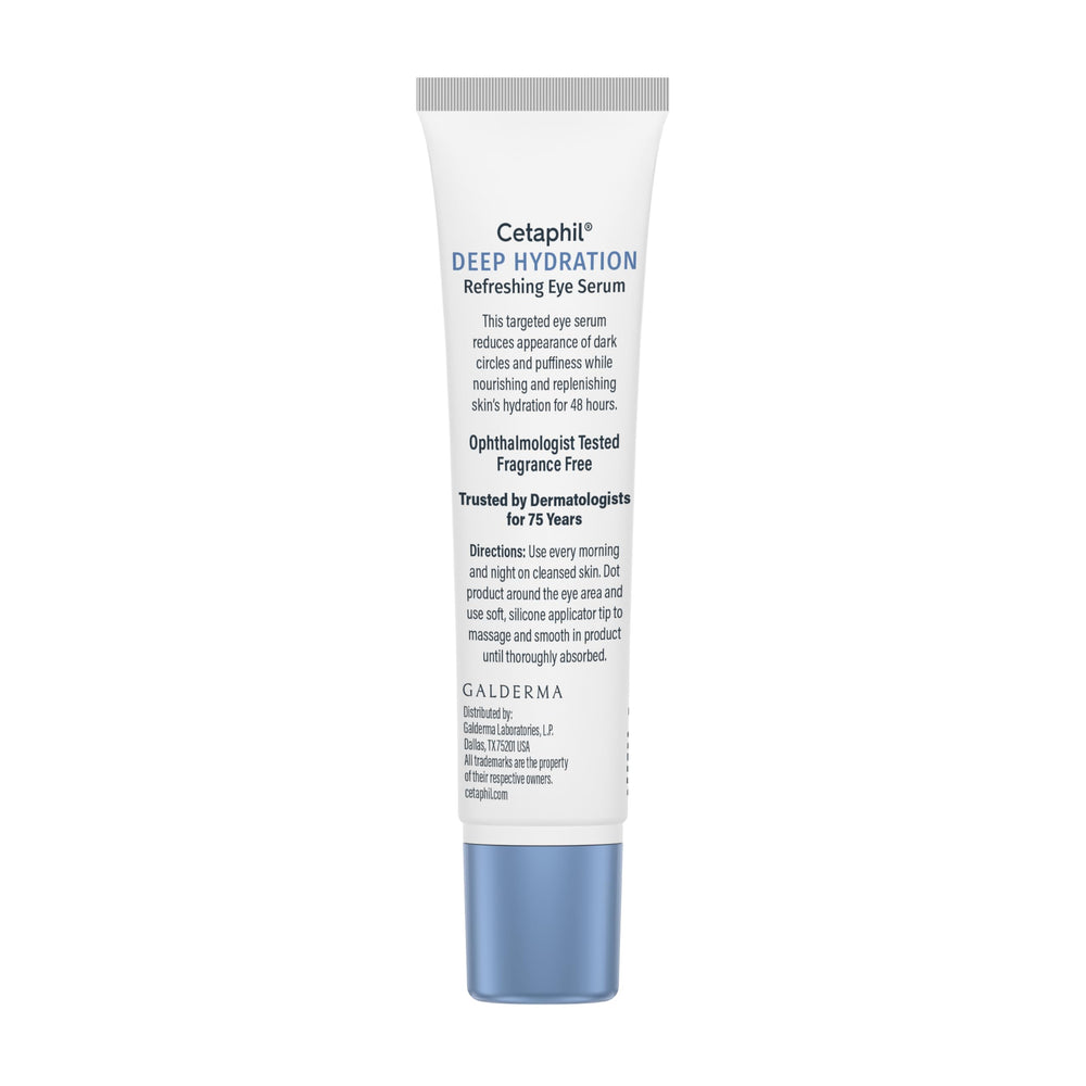 Sérum yeux Cetaphil, emballage variable en présentation produit.