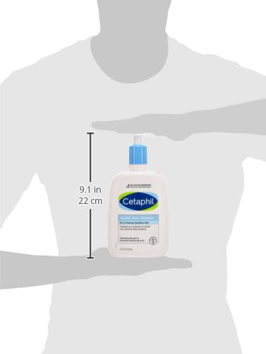 Texture légère et hydratante de Cetaphil, adaptée après traitements topiques pour peau sensible.