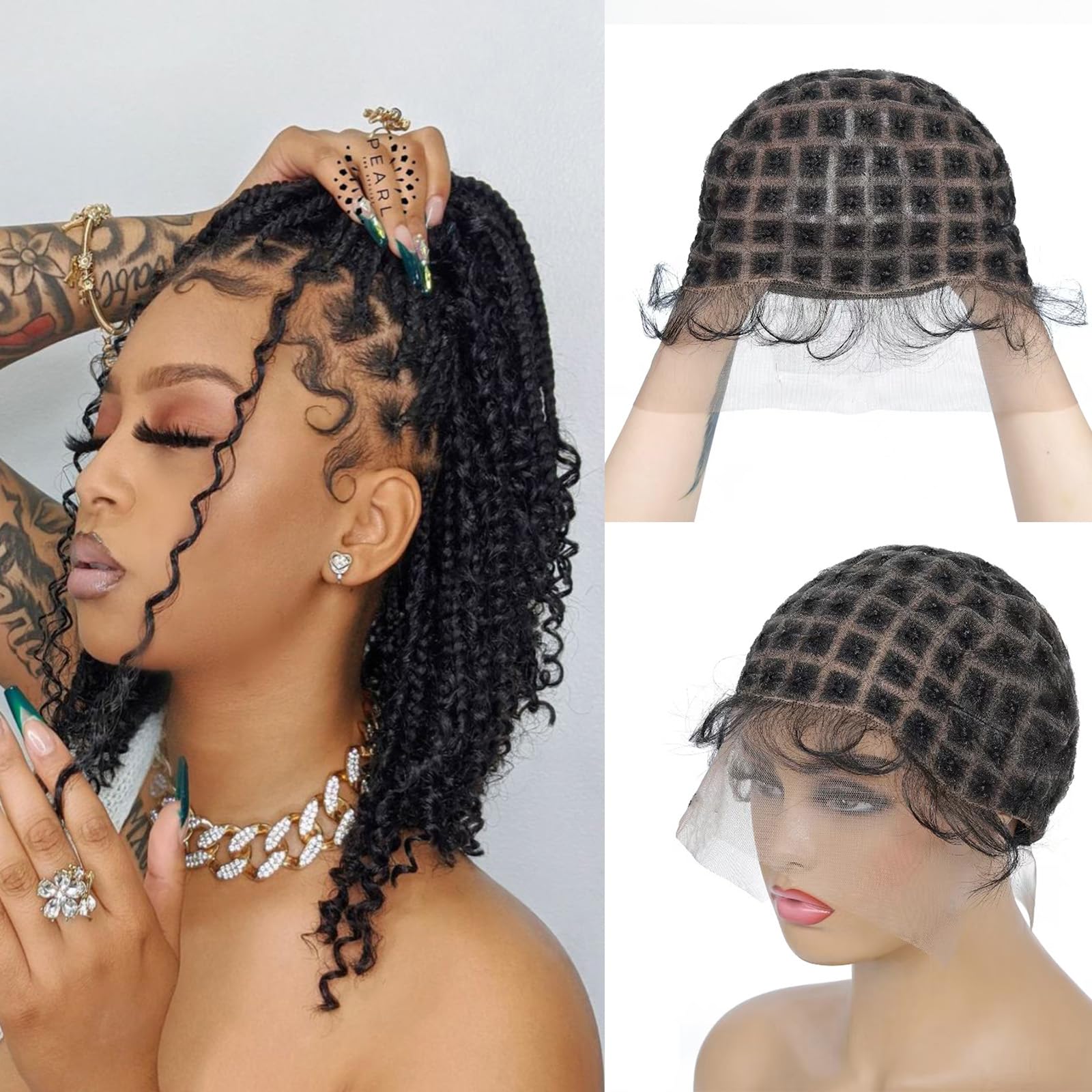 Cetiq cap crochet reglable avec sangles et clips pour ajustement.