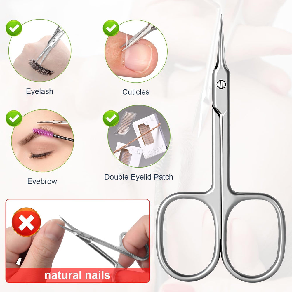 CGBE ciseaux cils: usage délicat sur les cils et paupières.