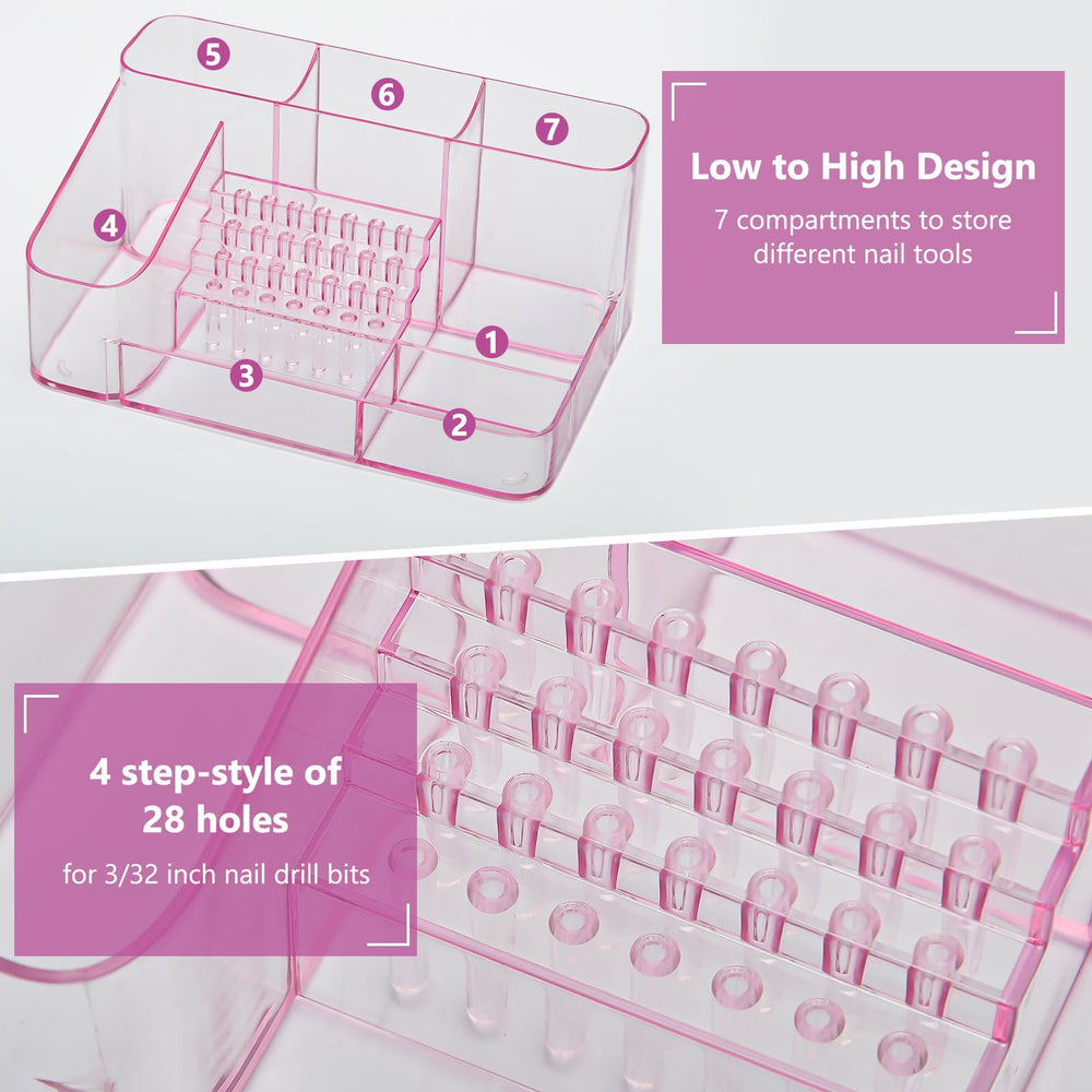 cgbe organisateur-outils-ongles-acrylique-7-compartiments, accès rapide à l'essentiel